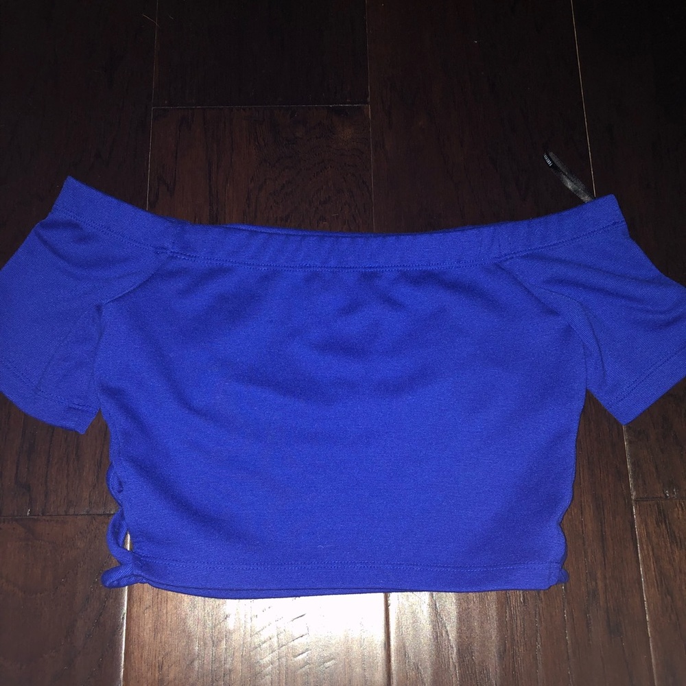Royal blue crop top